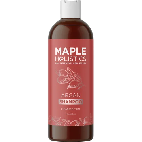 Vista 9 de Champú de aceite de argán para cabello seco - Champú sin sulfato para cabello dañado y encrespamiento con aceite de argán para el cabello - Champú
