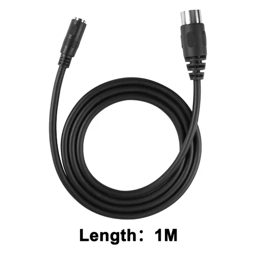 Vista 3 de MEIRIYFA Cable de audio DIN MIDI de 5 pines a TRS de 0.138 in, adaptador de cable de audio profesional TRS estéreo hembra a macho DIN de 5 pines