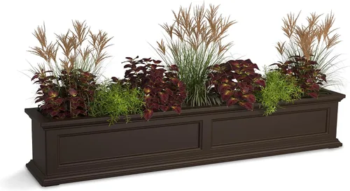 Vista 14 de Mayne Fairfield - Maceta con ventana de 2 pies, con riego automático, resistente a la intemperie para flores, diseño duradero