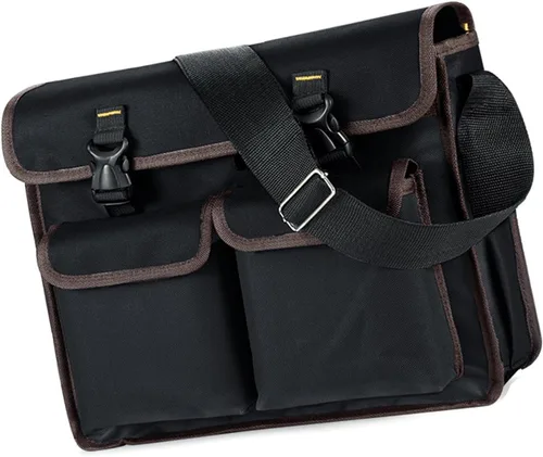 Vista 5 de Bolsa de herramientas para electricista, gran capacidad, gruesa, tela Oxford, duradera, bolsa de mensajero profesional para reparación, instalación