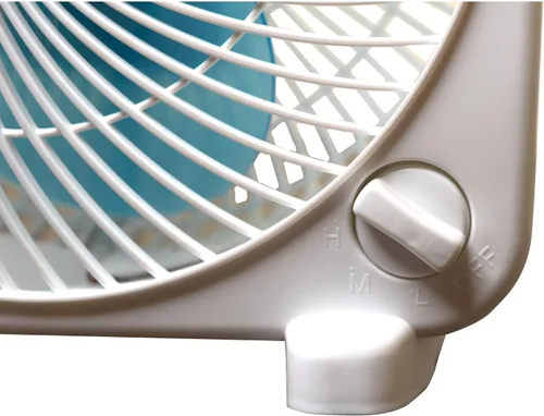 Vista 9 de Seasons Comfort Ventilador de caja de mesa de 9 pulgadas, 3 velocidades, ventilador de mesa silencioso con fuerte flujo de aire, ventilador de caja