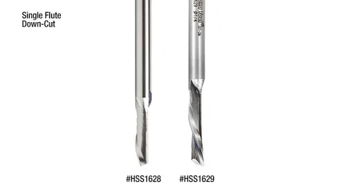 Vista 3 de Amana Tool - HSS1661 Acero de Alta Velocidad (HSS) Doble Flauta Espiral Aluminio Corte 1/2 Dia x