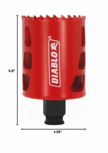 Vista 3 de Diablo Sierra perforadora bimetálica - 2-1/8" de diámetro, 2-3/8