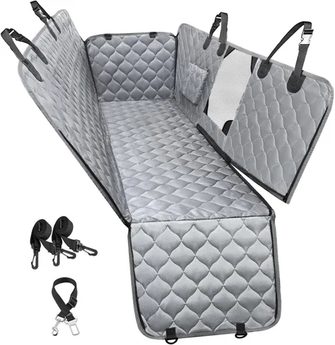 Vista 10 de PETICON Funda de asiento de coche para perro, hamaca impermeable para Negro