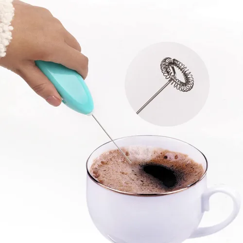 Vista 6 de Batidor eléctrico del espumador de la leche del mezclador del café de la bebida pequeña de las licuadoras de la mano para mezclar los huevos crema