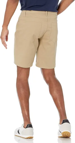 Vista 2 de Tienda Essentials Pantalones cortos elásticos con 5 bolsillos y entrepierna de 9 pulgadas para hombre