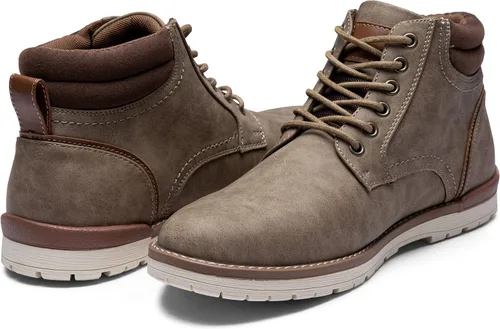 Vista 3 de Vostey - Botas de senderismo para hombre, de estilo casual, resistentes al agua, tipo chukka