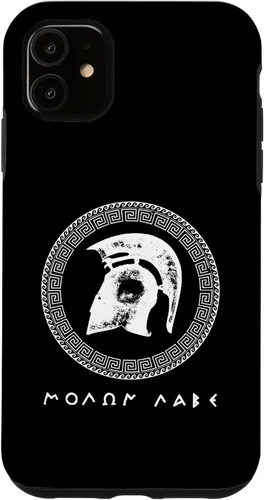 Vista 6 de Carcasa para iPhone 12 mini Molon Labe Spartan Warrior Helmet Antigua Guerra Griega