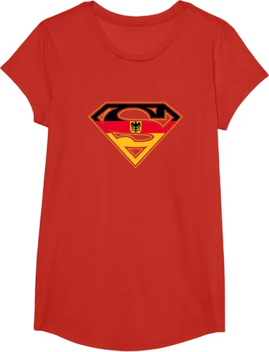 Vista 13 de Superman Camiseta German Shield, Azul / Patchwork, S Rojo