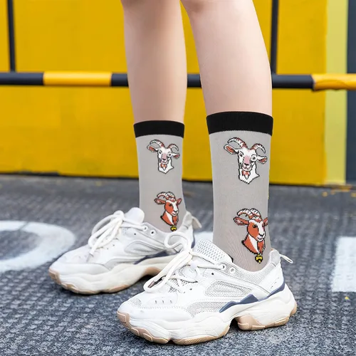 Vista 5 de Belloxis Corgi - Calcetines de algodón para mujeres y niñas enfermeras tortugas marinas pandas 5 pares