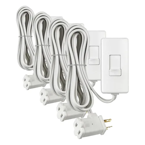 Vista 9 de Leviton Regulador de luz enchufable de mesa para bombillas LED regulables, halógenas e incandescentes, TBL03-10E, negro