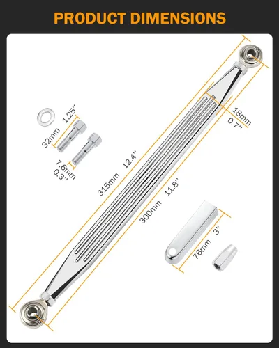 Vista 7 de PBYMT Palanca de cambio cromada compatible con Harley Davidson Dyna Softail Touring Road Glide Street Glide Road King Electra Glide 1986-2024