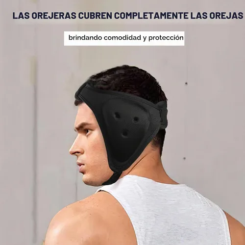 Vista 5 de Gelozid Casco ajustable de lucha libre para BJJ, MMA Grappling y entrenamiento, protector de oídos y casco de protección de coliflor