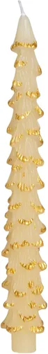Vista 26 de Creative Co-Op Velas cónicas en forma de árbol sin perfume, ponche de huevo, juego de 2 en caja, 5 pulgadas Eggnog