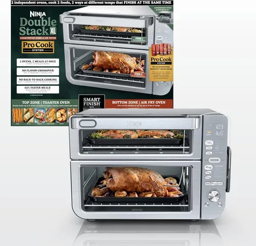 Vista 13 de Ninja DT251 Foodi 10 en 1 Smart XL - Horno de freír de aire, hornear, asar, tostar, asar, tostadora digital, termómetro, convección envolvente