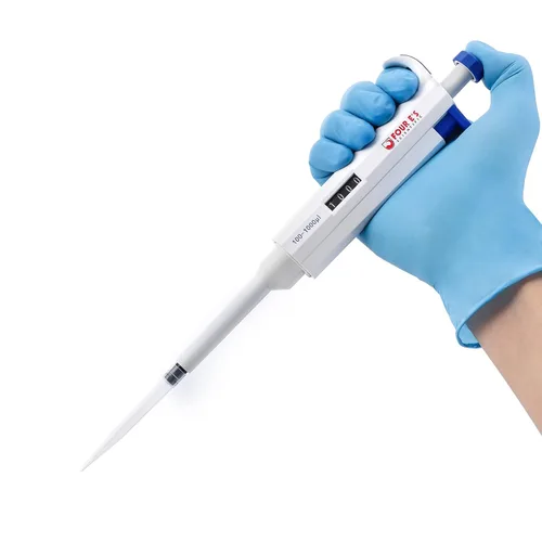 Vista 15 de FOUR E'S SCIENTIFIC Pipeteta de un solo canal, micropipeta de volumen variable ajustable de alta precisión para laboratorio (0.1-2.5 uL)
