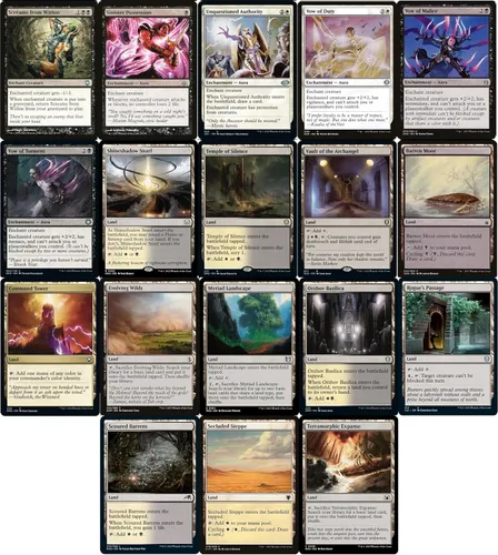 Vista 6 de Elite Commander Enchantment Aura Deck - Orzhov Negro Blanco - Eriette, The Charmed Apple - EDH cEDH - 100 cartas - Magic The Gathering Deck - Muy