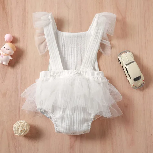 Vista 8 de IDOPIP Conjunto de ropa de 1er cumpleaños para niñas con estampado floral, estilo bohemio, con encaje, tutú y diadema de princesa