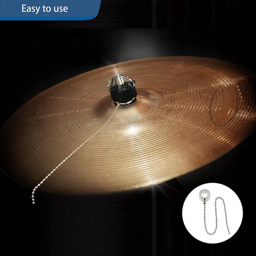 Vista 2 de Cymbal Sizzler - Juego de tambor de cadena de acero inoxidable para adultos, niños, amantes de la banda y tambor, paquete de 2, G33699