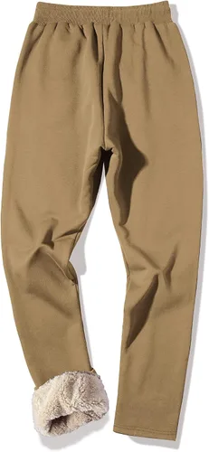 Vista 43 de MACHLAB Pantalones deportivos térmicos de forro polar para hombre, pantalones de chándal gruesos y cálidos para invierno