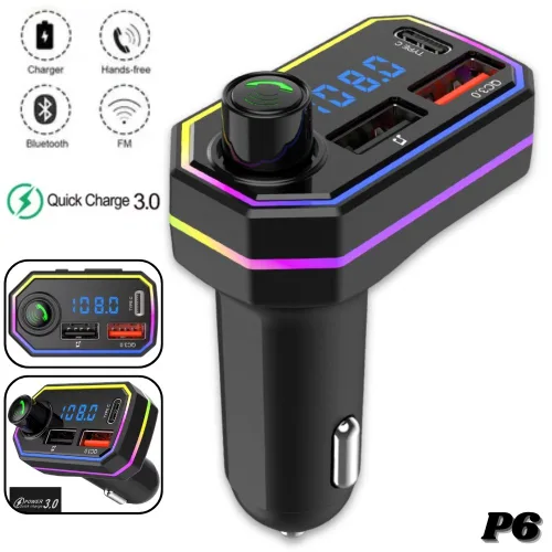 Adaptador Car Bluetooth Mp3 P6 3.0A de IMPONOVEDADES