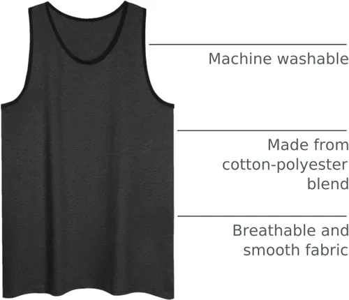 Vista 69 de Allsense Camiseta sin mangas para hombre – Camisa casual ligera