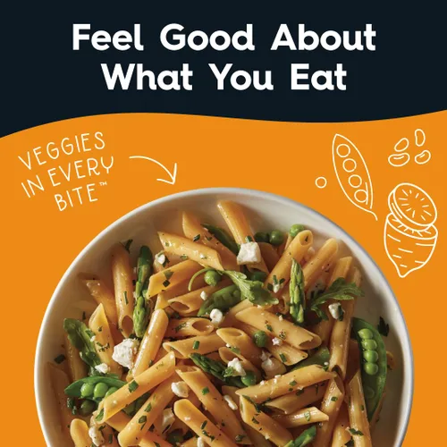 Vista 3 de Veggiecraft Farms Penne Pasta - Pasta baja en carbohidratos, alta en proteínas, hecha con batata, lentejas y guisantes, sin gluten, fideos de pasta