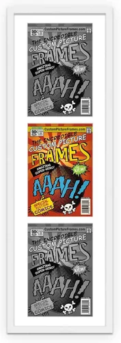 Vista 98 de Marco de cómic negro con alfombrilla negra para cómics de la Edad Dorada