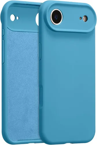 Vista 53 de Funda de silicona para iPhone Air, con [protección completa de la cámara] [forro de microfibra suave antiarañazos], funda de silicona líquida ultra