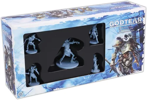Vista 4 de Steamforged Games Godtear: Rhodri, Thane of The Forsaken mantiene el set de campeones de los Guardianes