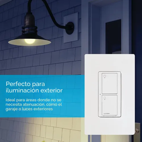 Vista 8 de Lutron Caseta - Interruptor de luz inteligente original (requiere Lutron Smart Hub), para el hogar, luces LED y ventiladores, 6 amperios, un solo