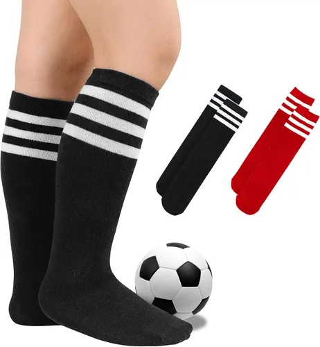 Vista 63 de Century Star Calcetines de fútbol de algodón para niños y jóvenes, calcetines de tubo suave, hasta la rodilla, calcetines deportivos largos