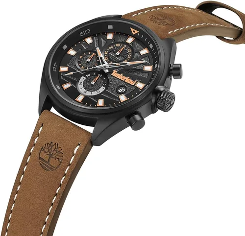 Vista 2 de Timberland Reloj cronógrafo para hombre, Marrón, Vestido Deportivo
