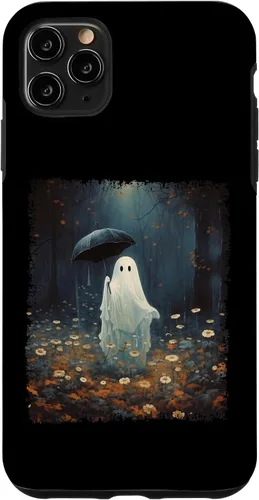 Vista 12 de Carcasa gótica para iPhone 11 con diseño de fantasma espeluznante en el bosque
