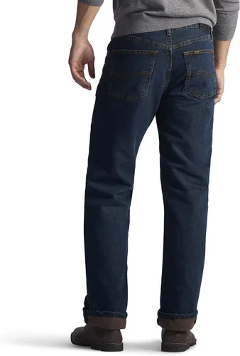 Vista 2 de Lee Men's Fleece and Flannel Lined Relaxed-Fit Straight-Leg Jeans