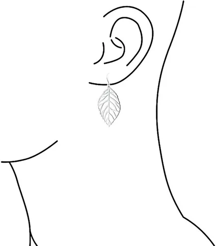 Vista 2 de Verynice Leaf arete Plata de ley 925