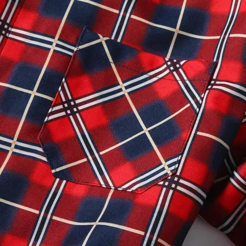 Vista 8 de Camisas casuales de franela de manga larga con botones y ajuste regular para hombre para otoño e invierno con forro polar