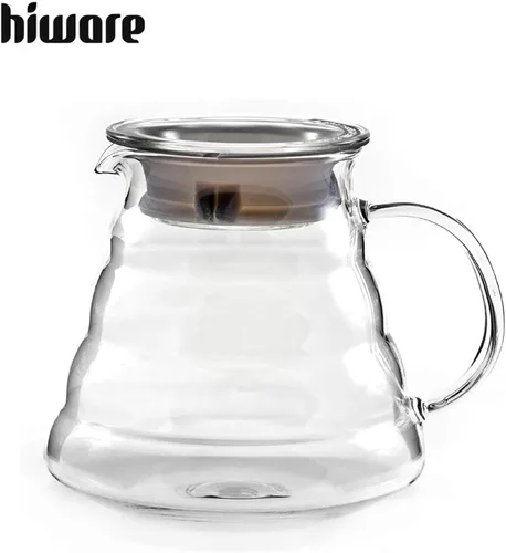 Vista 2 de Hiware Servidor de café de 20.3 fl oz, jarra de café de vidrio estándar, Cafetera, Transparente
