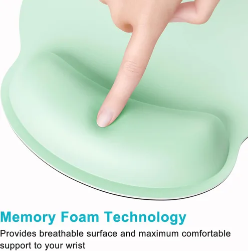 Vista 5 de Dapesuom Alfombrilla de mouse ergonómica con soporte de muñeca, cómodo reposamuñecas de espuma viscoelástica para facilitar el alivio del dolor