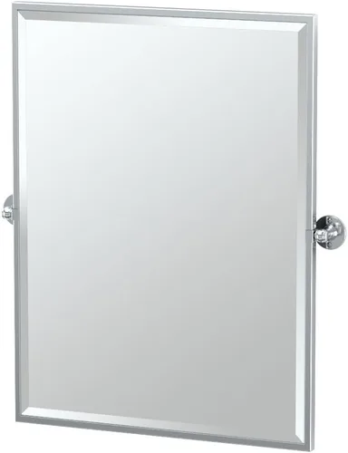Vista 6 de Gatco 4419SM Cafe - Espejo rectangular de pared pequeño, 24 pulgadas de alto x 23.5 pulgadas de ancho, cromado