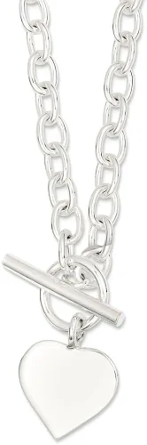 Vista 8 de Collar de plata de ley 925 con dije de cadena de corazón grabable, disco de amor, joyería fina para mujer, regalos para ella