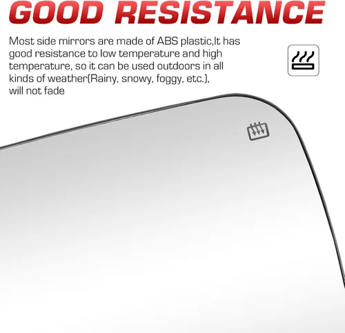 Vista 5 de Espejo calefactable superior del lado izquierdo del conductor para Dodge Ram 1500 2500 3500 2009 2010 2011 2012 2013 2014 2015 2016 2017 2018 2019
