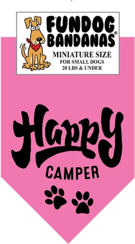 Vista 5 de Happy Camper - Bandana para perros pequeños de menos de 20 libras, naranja quemado