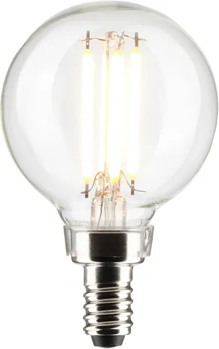 Vista 5 de Satco Bombilla LED E12 de 4 W, 2700 K, clasificación de 15000 horas, regulable