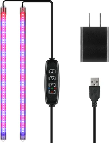 Vista 15 de iPower - Lámpara LED de crecimiento con espectro completo para plantas de interior, cuello de cisne ajustable, 2/3 modos de luz y 5/10 niveles