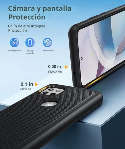 Vista 6 de Funda para Motorola One 5G Ace: protección antideslizante contra caídas