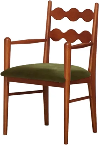Vista 34 de Sillas de comedor tapizadas, silla de cocina con respaldo, silla de sala de estar con brazos versátil asiento de comedor de granja, sillas
