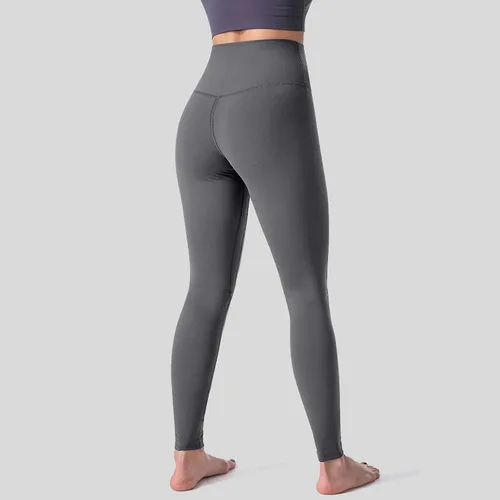 Vista 4 de Pantalones de yoga para mujer, leggings de entrenamiento de cintura alta para mujer, pantalones deportivos para gimnasio, control de abdomen