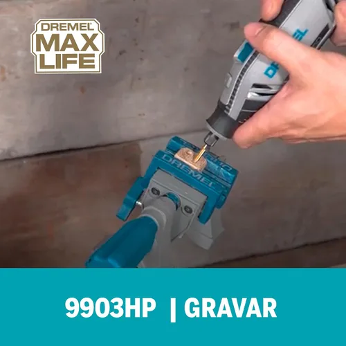 Vista 3 de Dremel 9903HP Max Life 1/8" (3.2mm) Broca de tallado de alto rendimiento de carburo de tungsteno, 1 accesorio rotatorio