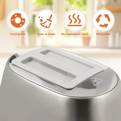 Vista 6 de Angoily Tapa de tostadora para máquina de pan a prueba de polvo, cubierta protectora de cocina para tostadora automática, tapa del hogar, 6.18 x